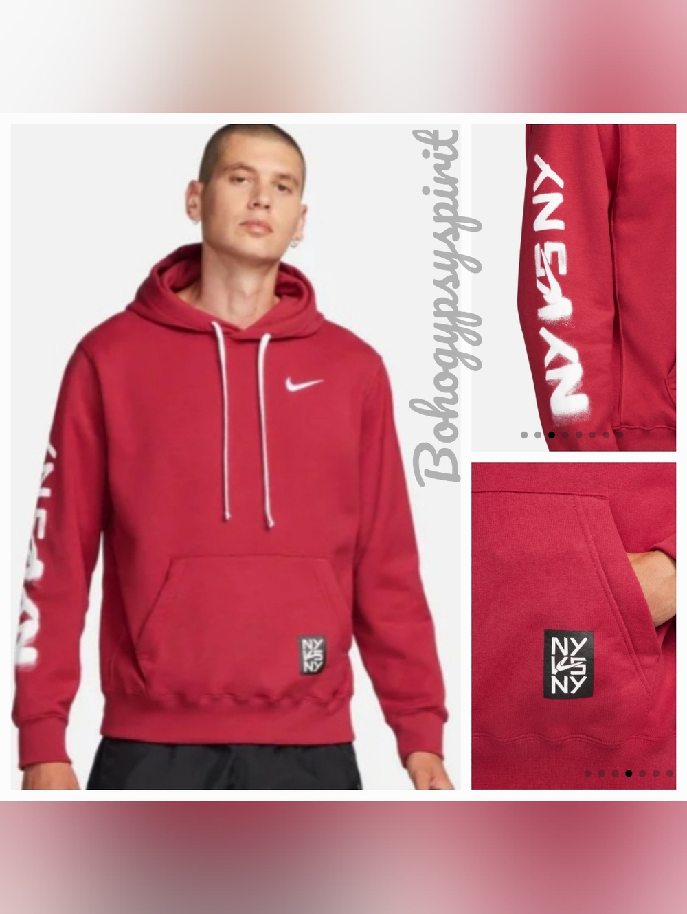 NWOT Nike Red Club Fleece Pullover Hoodie, Medium
